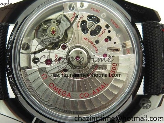 1229 Premium Speedmaster “Dark Side of The Moon” Real Ceramic OMF 1:1 Best Edition on Nylon Strap A 7977